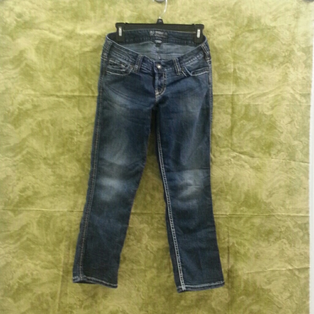 Silver jeans co. W29 twisted capris blue stretch